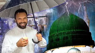 Heavy Rain in Madina 🔴 Masjid Al Nabawi amp Water on Roads Madinah Life [upl. by Arvid]