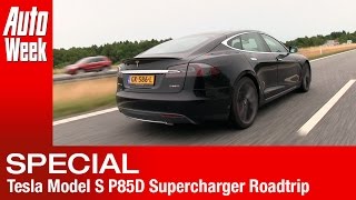 Tesla Model S P85D Supercharger roadtrip Netherlands to Norway for ACDC  English subtitled [upl. by Dej]