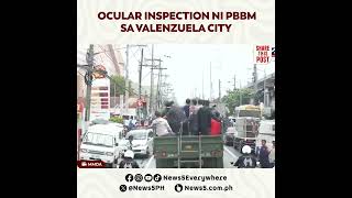 Pres Bongbong Marcos nag ocular inspection sa Valenzuela City [upl. by Elag]