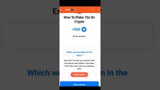 how to make 10x on crypto cats code  cats task code  cats youtube video code [upl. by Hibbitts]