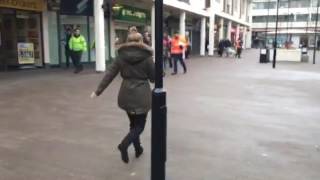 Kirkby Town Centre pancake race [upl. by Hnid]