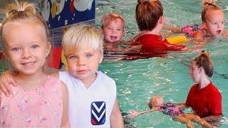 💦FIRST EVER SWIM CLASS WITH OLLIE 🏊 [upl. by Llednohs]