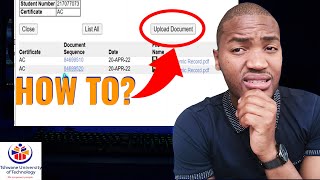 How to upload documents at TUT online in 2023  How to apply at Tshwane University of Technology [upl. by Hose33]