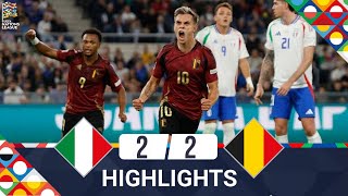 Italia  Belgio  22  Gli Highlights  UEFA Nations League 202425  italia belgio [upl. by Zandt]