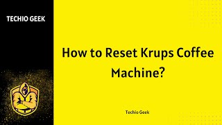 How to Reset Krups Coffee Machine [upl. by Fanchette]