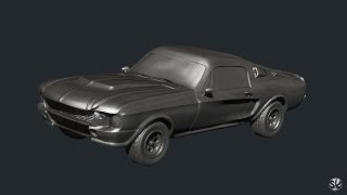 Car modeling in zbrush start with polysphere Shelby GT500 [upl. by Hardner]