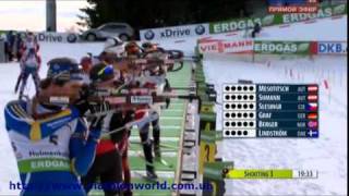 Биатлон Кубок Мира 20102011 9 этап Пасьют мужчины [upl. by Reisfield781]