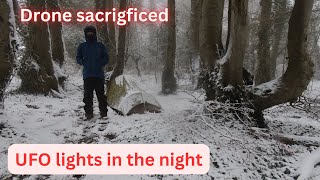 Using The Jack wolfskin gossamer tent camping in snow Winter hiking on The Ridgeway national trail [upl. by Brunella]