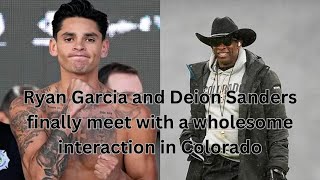 Ryan Garcia and Deion Sanders finally meet with a wholesome interaction in Colorado [upl. by Mcquade]