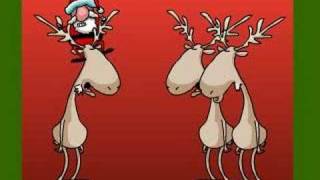 Christmas funny deer  Santa singing Basketcase by Greenday [upl. by Nnaed]