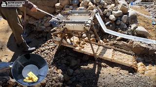 Heres Practical Gold Mining Gold Prospecting in a River and a Stream [upl. by Kirch]