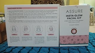 Assure instaglow facial kit in 4 steps vestige assure festivalspecial teamhps [upl. by Waki]