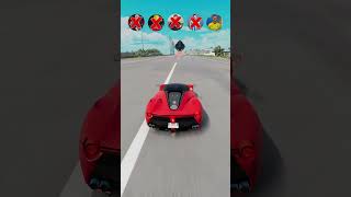 🚘CR7 vs Messi vs Mrbeast vs Mbappe Lucky Ghost Rider 😎 ⚽️beamngdrive shorts football [upl. by Compton]