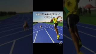 Usain bolt cs dog☠️ tracknfield usainbolt track [upl. by Ihsorih]