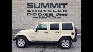 2011 JEEP WRANGLER 4 DOOR UNLIMITED SAHARA TAN WALK AROUND REVIEW FOND DU LAC SOLD 9868 SUMMITAUTO [upl. by Enellij]