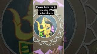 Help me in reaching 200 subscribers please art lippanart viral durga maa mirrorwork [upl. by Nelram]