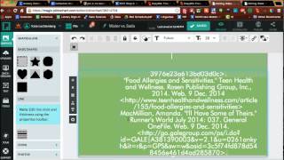 Citing Sources in Piktochart [upl. by Eleda]