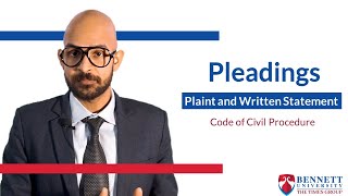 Introduction to Pleadings  Plaint and Written Statement  Code of Civil Procedure [upl. by Romie]