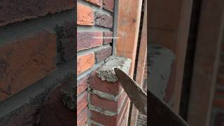 STACK BOND Bricklaying mortar satisfyingvideo bricklayer [upl. by Aeslehs]