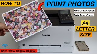 Canon ImageCLASS LBP633Cdw Printing Colour Photos Print Quality Review 622C 631cw 632Cdw [upl. by Inanaup]