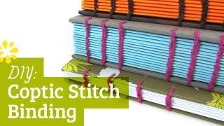 DIY Coptic Stitch Bookbinding Tutorial  Sea Lemon [upl. by Aivatnuhs]