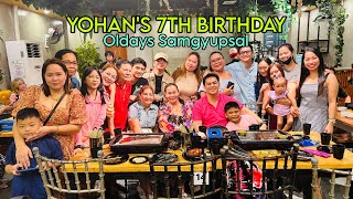 YOHANS 7TH BIRTHDAY  OLDAYS SAMGYUPSAL SAN PEDRO LAGUNA  Arlon GT [upl. by Winters256]