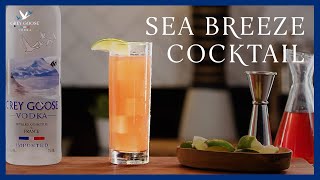 Simple 3 Ingredient Sea Breeze Cocktail Recipe  Grey Goose Vodka [upl. by Emylee]