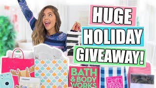 Huge Christmas GIVEAWAY Holiday Gift Guide  Haul 2017 [upl. by Gnoc41]