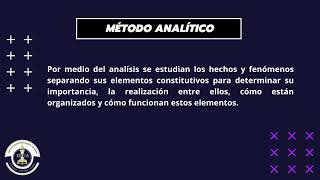 METODOS DE INVESTIGACIÓN ANALÍTICO Y SINTETICO [upl. by Hgielsa]