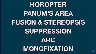 Strabismus and Pediatric Session 03 Binocular Vision Physiology Abnormalities and Adaptations [upl. by Airrat]