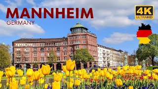 Mannheim Germany A walking tour in 2023 I 4K HDR [upl. by Aldwin]