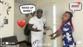 SLEEP WALKING PRANK ON MY BOYFRIEND CUTE REACTION [upl. by Ahsiuqel312]