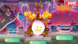 New Gigantamax Blastoise Venusaur amp Charizard Raid in pokemongo [upl. by Eniluqcaj]