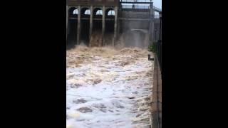 Lake Overholser Dam 2015 May Flood [upl. by Hong125]