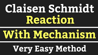 Claisen Schmidt Reaction with Mechanism in Hindi  Very Easy Method [upl. by Aelyk]