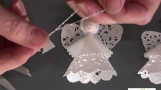 How to Make a Paper Doily Angel Using Aleenes Original Tacky Glue Long Version [upl. by Socem]