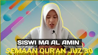 Semaan Juz 30 Siswi MA Al Amin Tabanan Bali [upl. by Akiehsal]