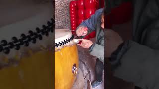 Cowhide drum production process [upl. by Russom]