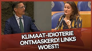 Eerdmans JA21 ONTMASKERD klimaatidioterie amp maakt links WOEST ‘Doe eens rustig’ [upl. by Samaria]