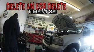 Ford 60 Timelapse Deleting an EGR Delete [upl. by Virgina]