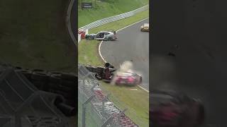 HORRIBLE crash at Nürburgring Drivers safe 😱 [upl. by Ahsiena]