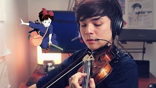 Kikis delivery service 魔女の宅急便  A town with an ocean view Violin Cover 【Julien Ando】 [upl. by Goodill]