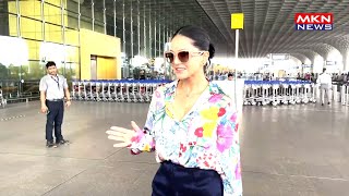 SUNNY LEONE FLYING FROM MUMBAI SPOTTED AT AIRPORT MOV [upl. by Boggers]