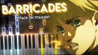 Barricades  Attack on Titan OST  Hiroyuki Sawano piano [upl. by Orth]