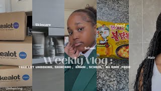 Week in my life ish  Takealot unboxing  skincare products  GRWM’s  School  food [upl. by Zzahc]