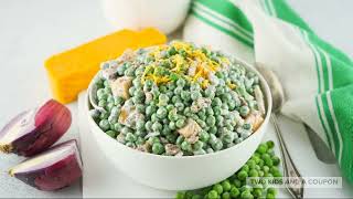 Easy Old Fashioned Pea Salad Recipe [upl. by Delwyn]