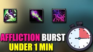 How to Burst as Affliction warlock Explained Under 1 minute  Bualock PVP Guide [upl. by Kramal708]