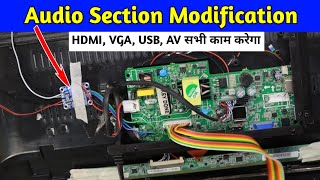 LED TV Audio section Modification method with Audio module [upl. by Anneliese491]