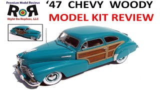 1947 Chevrolet Woody 125 Scale Galaxie Ltd 13012 Model Kit Build amp Review [upl. by Crescentia]