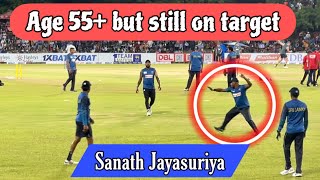 Sanath Jayasuriya always very active in the ground  srilankavsnewzealand slvsnz [upl. by Espy]